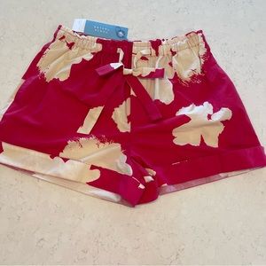 Tanya Taylor Flora Short Pink/Ivory Women's Medium NWT‎